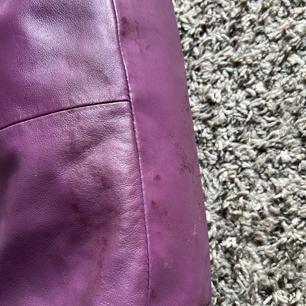 Coach Purple Leather Satchel - Picture 8 of 16